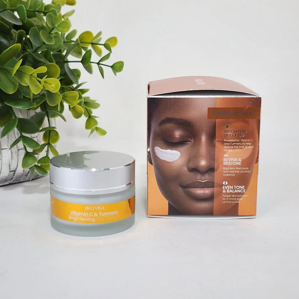 Bellvina Vitamin C & Turmeric Brightening Eye Cream Plumps Hydrates 1 oz / 30 mL